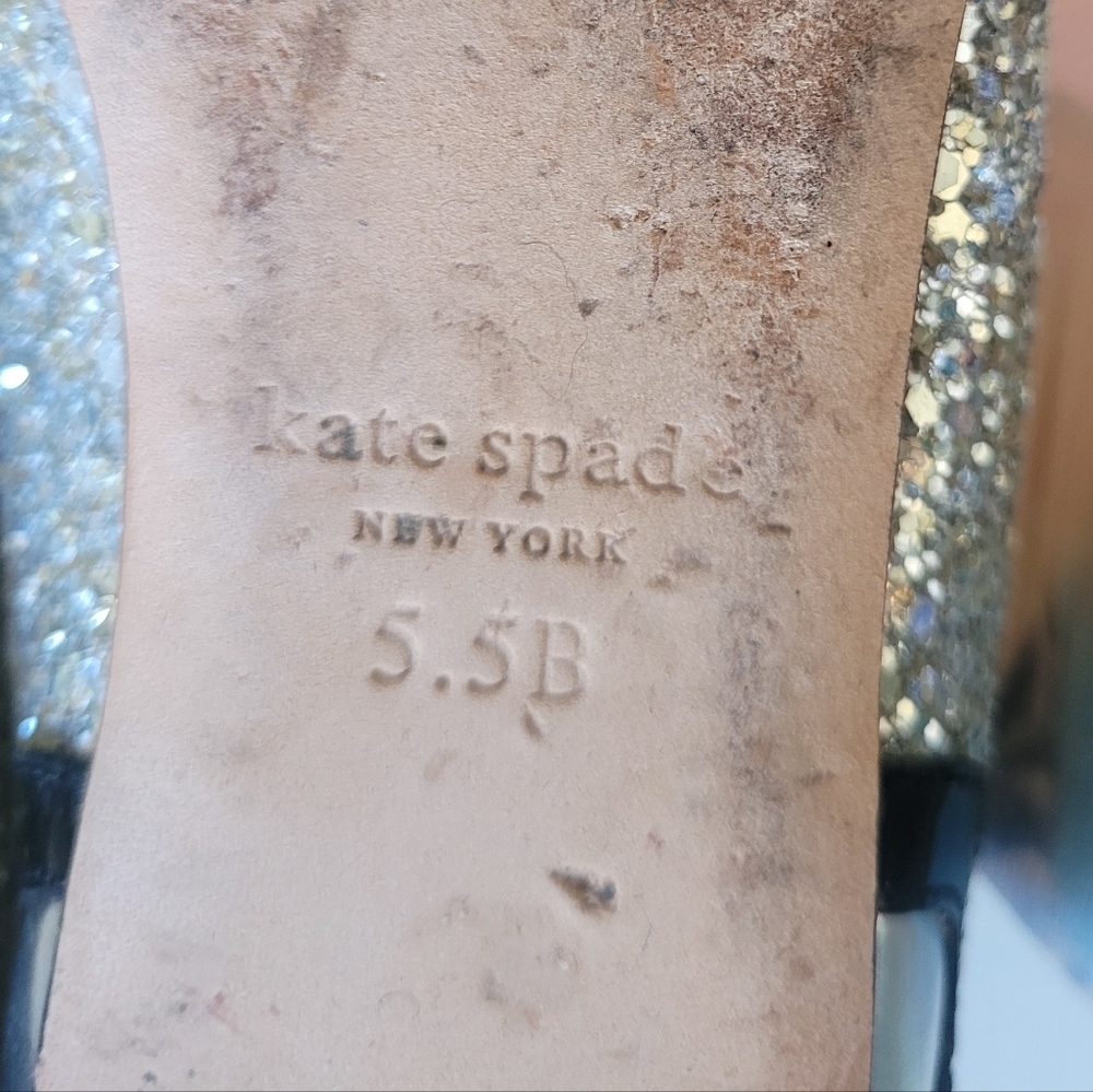 Kate Spade Gogo Glitter Taxi Flats, VGUC, Size 5.5 - Picture 12 of 13